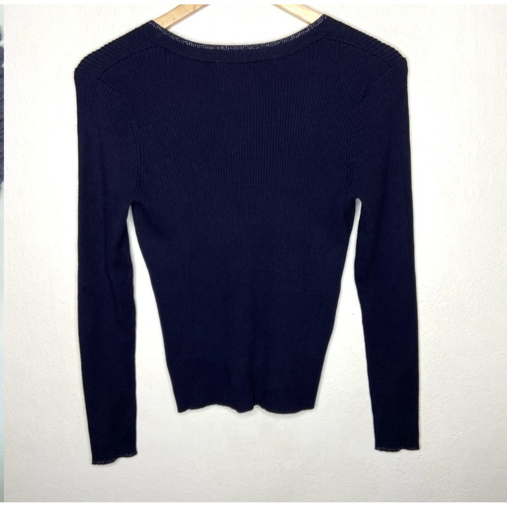 Moth by Anthropologie Women's Medium Petite‎ V-neck Sweater - Picture 3 of 9